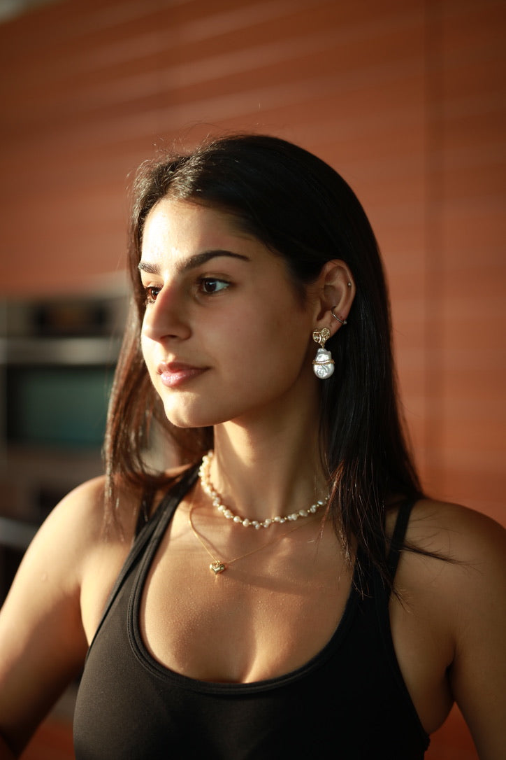 Pearl Layered Double Chain Necklace