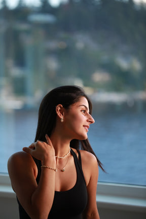 Pearl Layered Double Chain Necklace