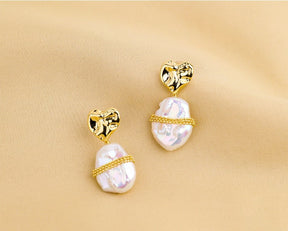 Modern Marble Earrings